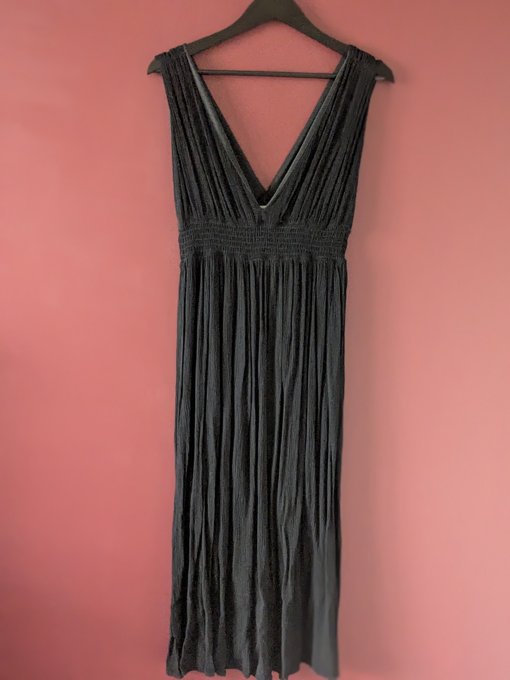 Sleeveless Black V-Neck Maxi Dress - Picture 5 of 7